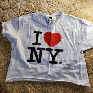 White and Red Crop Top with Iconic Design